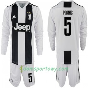 Koszulka Juventus Miralem Pjanic 5 Dziecięcy Domowe Koszulki Piłkarskie 2018-2019 Długi Rękaw